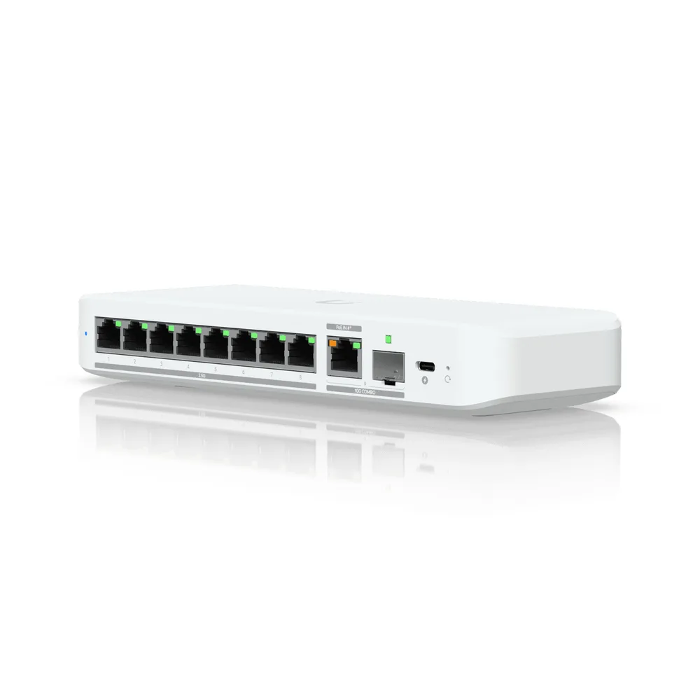 Switch gestionado Ubiquiti UniFi Flex 2.5G 8 puertos 2,5 GbE Blanco
