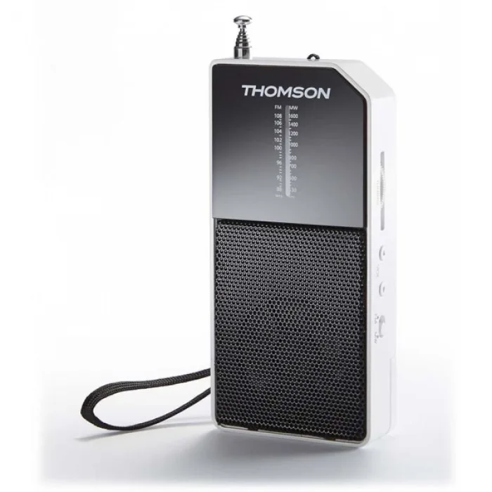 Radio portátil Thomson RT205 FM analógica a pilas Blanco