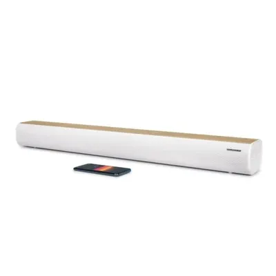 Barra de sonido Thomson SB401T Bluetooth 200 W Madera y blanco