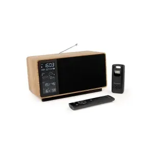 Altavoz Bluetooth con estación meteorológica Thomson WS202TBK 50 W Madera y negro