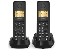 GIGASET WIRELESS PHONE BASIC 100 DUO BLACK (L36852-H3206-D201)