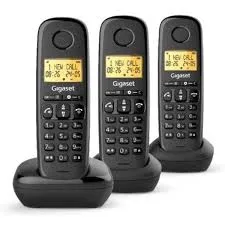 GIGASET WIRELESS PHONE BASIC 100 TRIO BLACK  (L36852-H3206-D211)