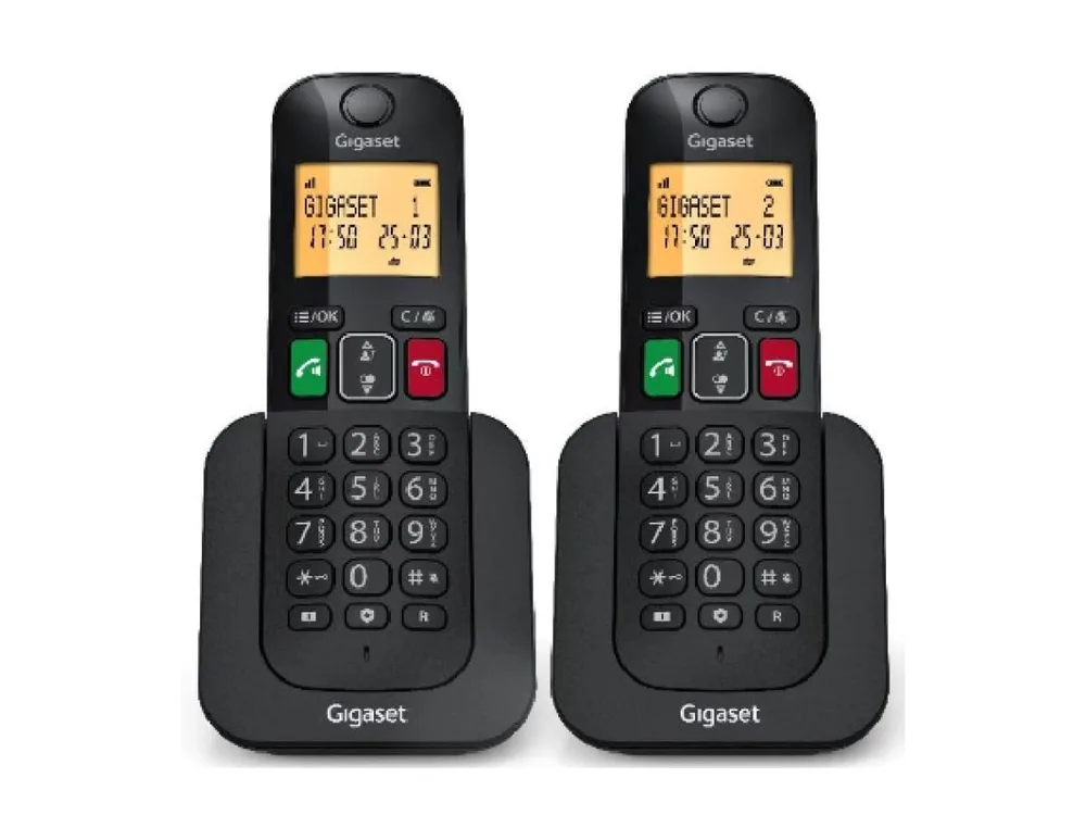 Teléfono inalámbrico Gigaset Elemental 400 Duo Negro