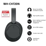 Auriculares inalámbricos con cancelación de ruido Sony WH-CH720N Negro — imagen 3