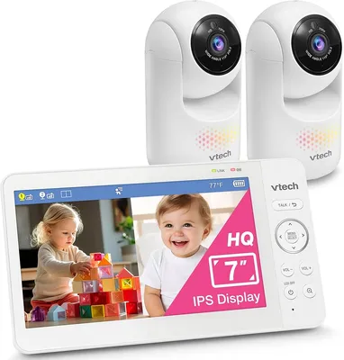 Vigilabebés VTech HQ con pantalla de 7" y 2 cámaras ajustables
