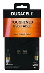 Cable Duracell USB-C a USB-C 60 W 2 m Negro — imagen 2