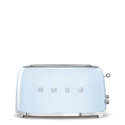 Tostadora Smeg 50's Style TSF02PBEU 4 rebanadas 2 ranuras largas 1500 W Azul pastel
