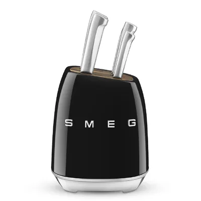 SMEG KNIFE BLOCK 50s STYLE BLACK KBSF02BL