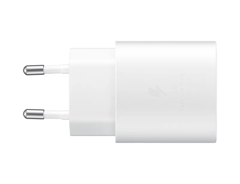 Cargador de pared Samsung 25 W USB-C con cable USB-C 1 m Blanco