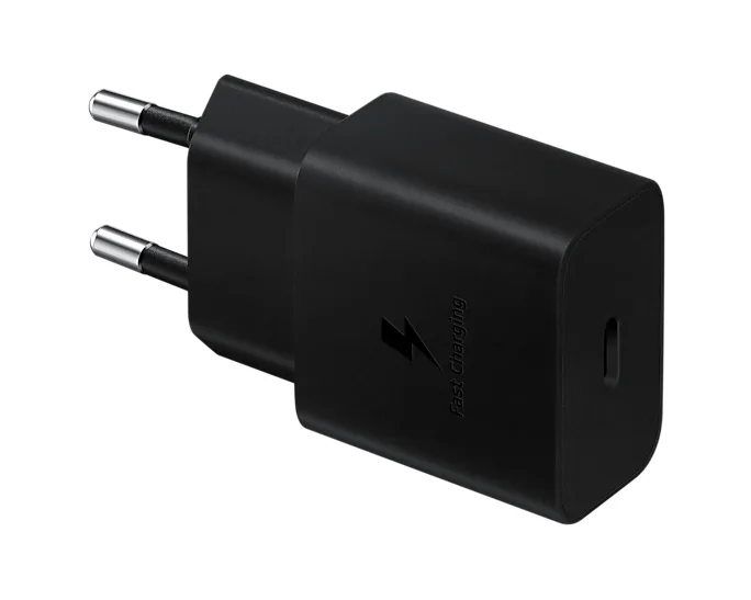 SAMSUNG POWER WALL CHARGER 15W USB-C BLACK + CABLE USB-C TO USB-C 1M BLACK EP-T1510XBEGEU