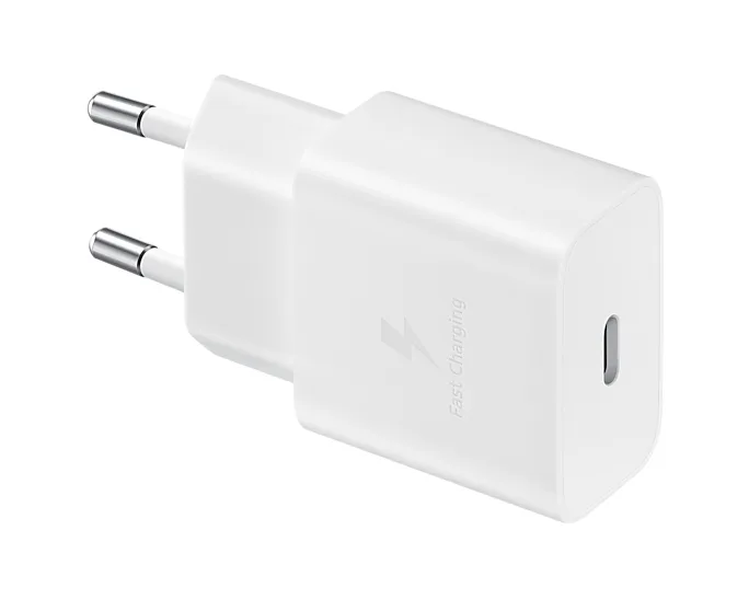 SAMSUNG POWER WALL CHARGER 15W USB-C WHITE + CABLE USB-C TO USB-C 1M WHITE EP-T1510XWEGEU