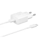 SAMSUNG POWER WALL CHARGER 15W USB-C WHITE + CABLE USB-C TO USB-C 1M WHITE EP-T1510XWEGEU — imagen 8