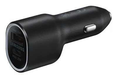 SAMSUNG POWER CAR CHARGER DUAL USB-C 25W + USB 15W BLACK EP-L4020NBEGEU