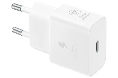 SAMSUNG POWER WALL CHARGER 25W USB-C WHITE + CABLE USB-C TO USB-C WHITE EP-T2510XWEGEU