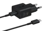 SAMSUNG POWER WALL CHARGER 25W USB-C BLACK + CABLE USB-C TO USB-C BLACK EP-T2510XBEGEU — imagen 3