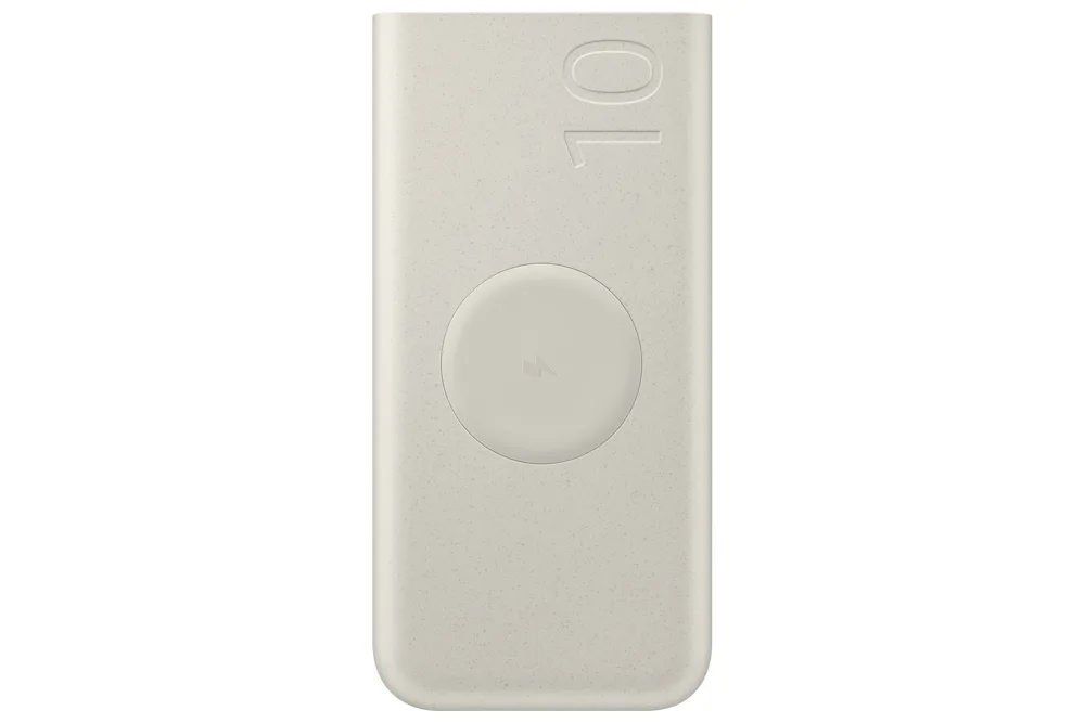 Batería externa Samsung 10.000 mAh 25 W inalámbrica con 2 USB-C Beige