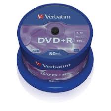 'VERBATIM DVD+R AZO 4.7GB 16X WIDE PRINTABLE SURFACE NO-ID PACK 50 UNITS 43512'