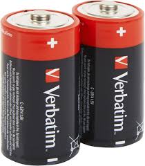 'VERBATIM ALKALINE BATTERIES C LR14 2 PCS PACK 49922'