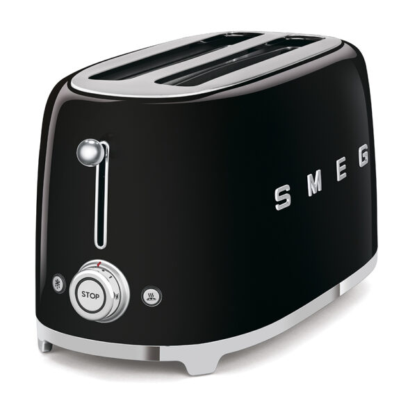 SMEG TOASTER 2X4 50´STYLE BLACK TSF02BLEU - Imagen 2