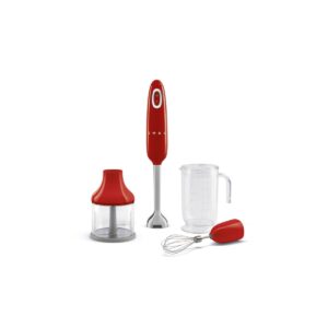SMEG HAND BLENDER WITH ACCESORIES 50STYLE BLUE RED HBF03RDEU