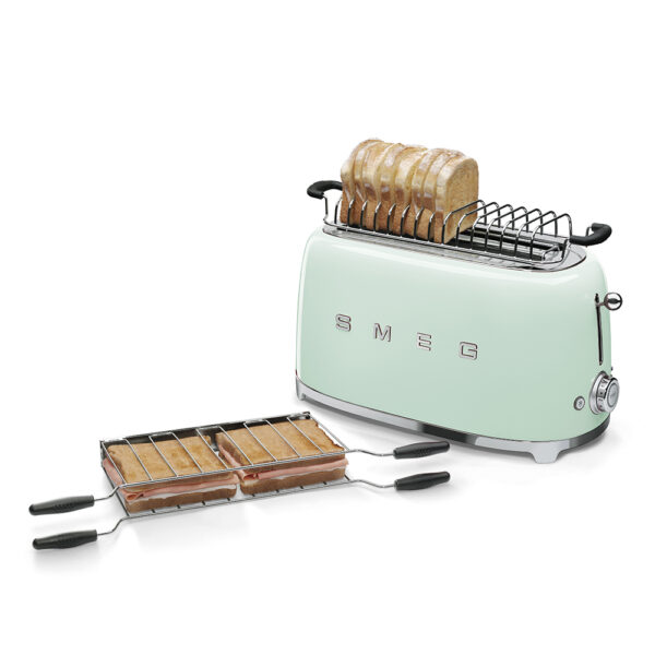 SMEG TOASTER 2X4 50´STYLE PASTEL GREEN TSF02PGEU - Imagen 2