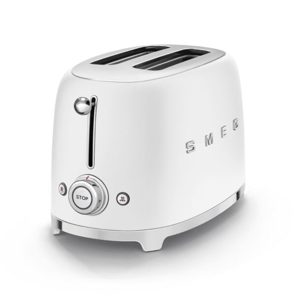 SMEG TOASTER 2X2 50´ STYLE MATT WHITE TSF01WHMEU - Imagen 3