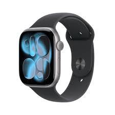 APPLE WATCH SERIES 11 GPS 46MM SPACE GREY ALUMINIUM CASE WITH BLACK SPORT BAND M/L MEV44WF/A