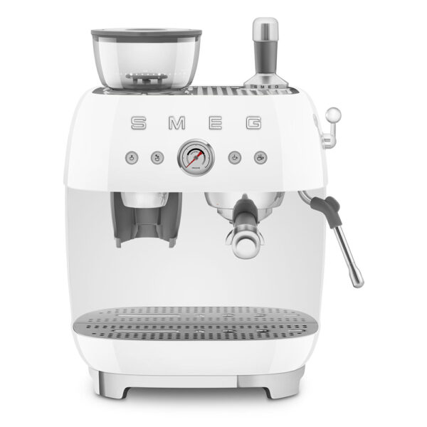 SMEG ESPRESSO MACHINE 50'STYLE WITH INTEGRATED GRINDER WHITE EGF03WHEU - Imagen 3