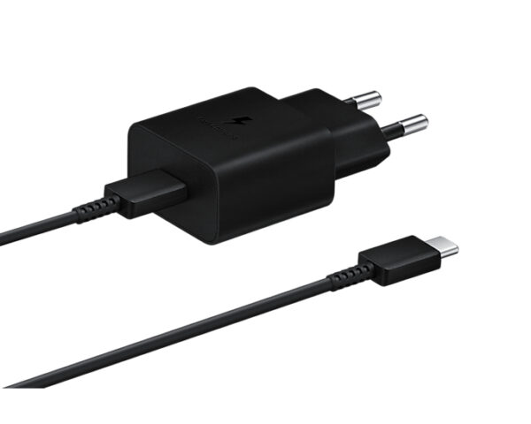SAMSUNG POWER WALL CHARGER 15W USB-C BLACK + CABLE USB-C TO USB-C 1M BLACK EP-T1510XBEGEU - Imagen 4