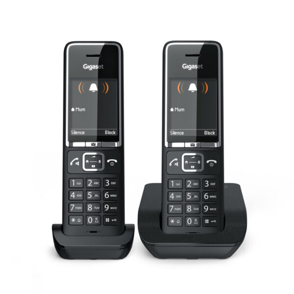 GIGASET WIRELESS PHONE COMFORT 550 DUO BLACK CHROME (L36852-H3001-D204) - Imagen 3