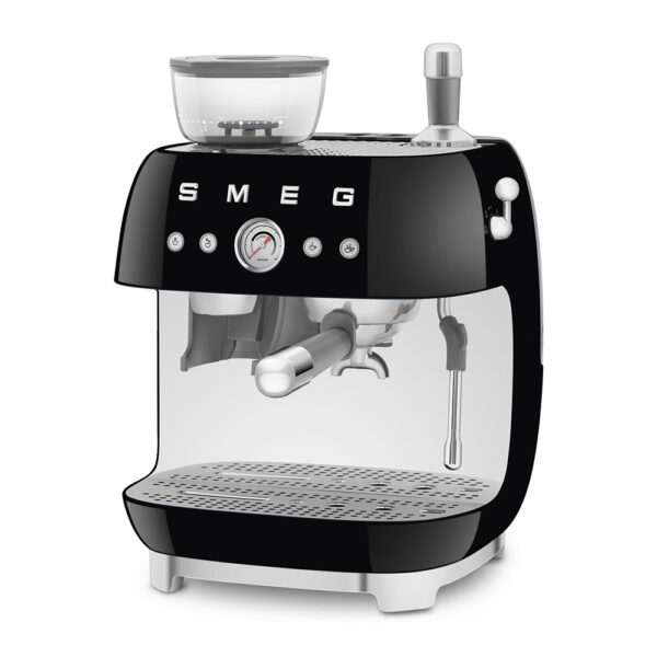 SMEG ESPRESSO MACHINE 50'STYLE WITH INTEGRATED GRINDER BLACK EGF03BLEU