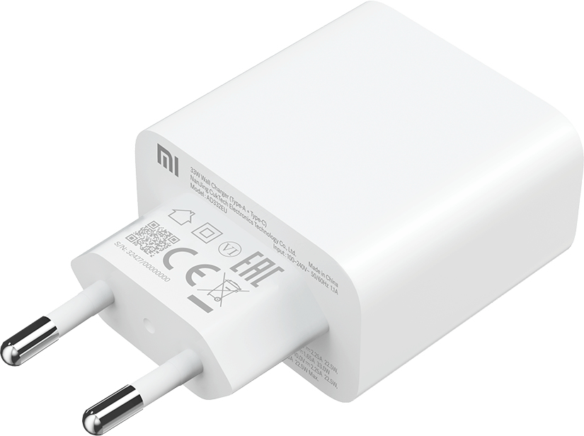 XIAOMI MI CHARGER 33W WALL WHITE (TYPE A + TYPE C) BHR4996GL