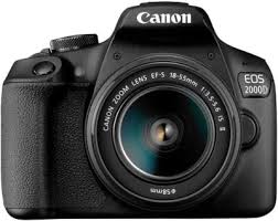 CANON EOS 2000D +EF-S 18-55MM F3.5-5.6 III CAMERA REFLEX BLACK